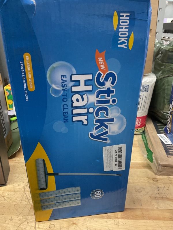 Photo 1 of 13.8in Large Size Floor Lint Rollers for Pet Hair Extra Sticky 51.2in Long Handle Giant Big Hair Picker Upper from Sticky Mop for Cleaning Dog Cat Hair Animal Fur Removal Roller Couch Bed Sheet Carpet