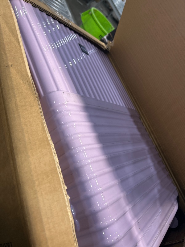 Photo 1 of *** STOCK PHOTO REFERENCE ONLY ***U.S. Traveler Boren Polycarbonate Hardside Rugged Travel Suitcase Luggage with 8 Spinner Wheels, Aluminum Handle, light purple Checked-Large 30-Inch