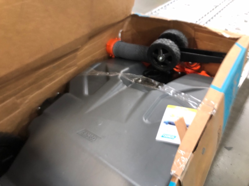 Photo 1 of Camco Rhino 28-Gallon Portable Camper/RV Tote Tank - Features 2 Steerable No-Flat Front Wheels & Built-in Gate Valve - Includes Removable 24" Tow Bar, 3’ RV Sewer Hose & More RV Accessories (39005)