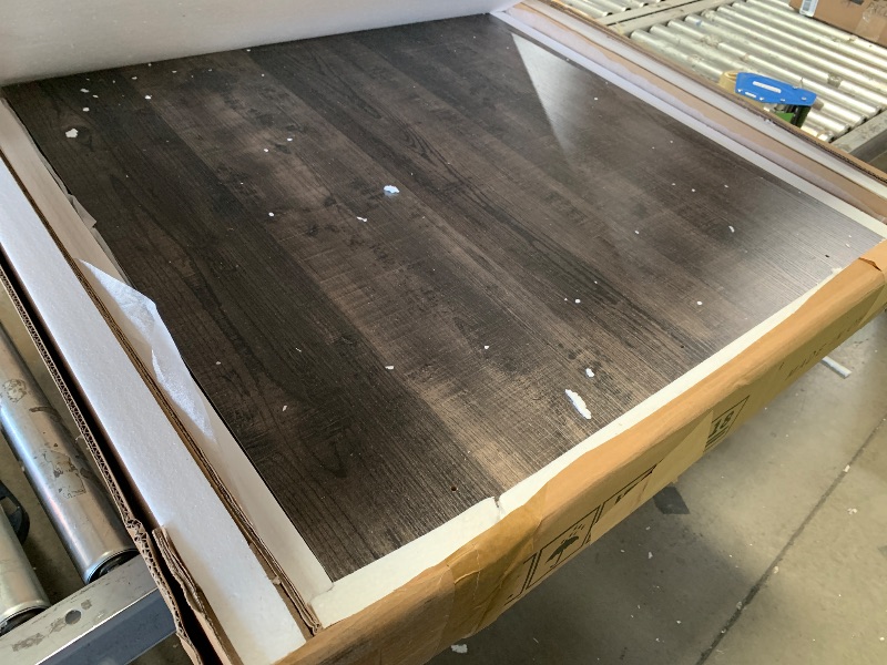 Photo 1 of YITAHOME Coffee Table Farmhouse Coffee Table with Storage Rustic Wood Cocktail Table,Square Coffee Table for Living Meeting Room with Half Open Storage Compartment,Dark Rustic Oak