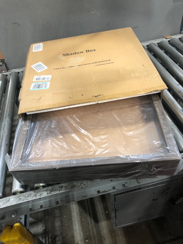 Photo 1 of BECTSBEFF Extra Large Shadow Box 16x20, Deep Shadow Box Frame with Hinged Door, Big Shadow Box Display Box for Weddings Bouquet Flowers Baseball Jersey - Walnut