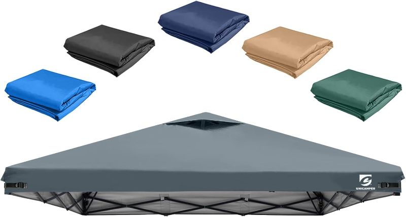 Photo 1 of 10x10 Pop Up Canopy Replacement Top Cover with Air Vent for Straight Leg Canopy Tent, Waterproof for Outdoor Garden Patio Camping Sun Shade(Top Only) (Light Gray, 2)
