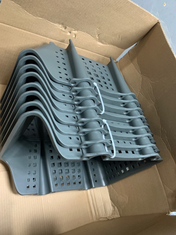 Photo 1 of Skywin Plastic Stackable Storage Bins for Pantry Dark Grey - 8 Pack Stackable Bins For Organizing Food, Kitchen, and Bathroom Essentials (Square)