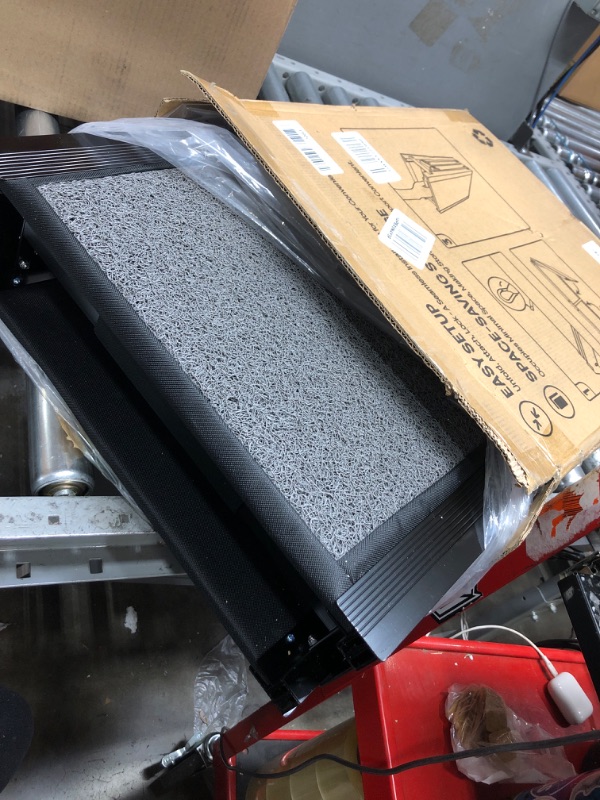 Photo 1 of PetThem Dog Ramp for Car 63" Long & 17" Wide Portable Pet Ramp Dog Ramps for Large Dogs with Non-Slip Rug Surface Dog Car Ramp for SUV Car & Truck, Folding Dog Ramp Up to 250LBS