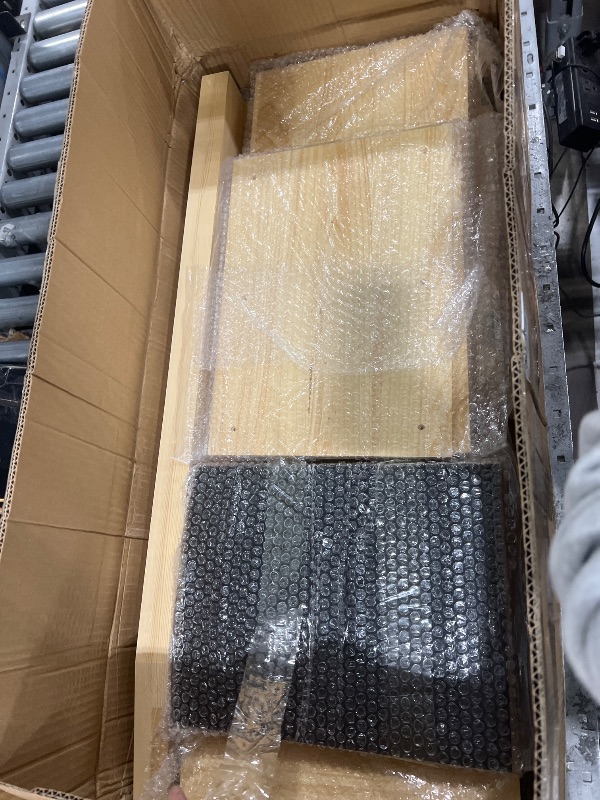 Photo 1 of Wonderjune Wooden Little Library Box Outdoor Free Library, Double Little Library Outdoor Box Storage with Floor Plugs and Small Flower Fence for DIY Neighborhoods, Community, Literature, Newspapers