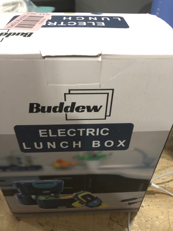 Photo 1 of Buddew Electric Lunch Box 80W Food Heater with Dual Container, Portable Lunch Warmer for Adults, Upgraded Heated Lunch Box for Car/Truck/Office with SS Fork&Spoon and Insulated Carry Bag (Green)