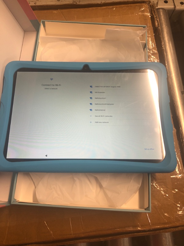 Photo 1 of 2025 Kids Tablet 10 Inch Android 14 Tablet with Shockproof Case, Toddler Tablet for Kids with 12GB RAM 128GB ROM(up to 2 TB), Parental Control, Octa-core, Pre-Installed iWawa, WiFi 6, BT5.0, Blue