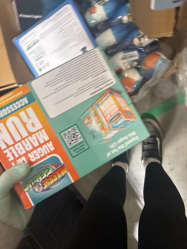 Photo 1 of Marble Genius Expandable Auger Lift, Marble Run Accessory Set Automatically Elevates Marbles Up to 19 Inches, for Infinite Loops of Racing Fun, Batteries Not Included, for Ages 5 and Above, Neon