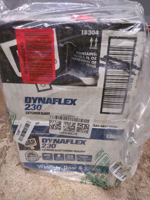 Photo 1 of 12 Pack of 10.1 oz Dap 18305 Dynaflex 230 Clear Premium Window, Door, and Trim Sealant
