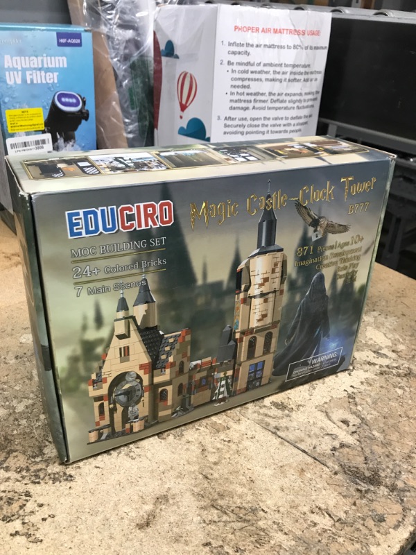 Photo 2 of Under the Baubles Harry Castle Clock Tower Building Toy Set with Dumbledore Office Building, Magic Castle Architecture Model for Boys and Girls, Gift Ideas for Potter Fans Kids Aged 8-14 (871 PCS).