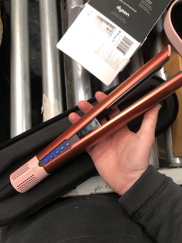 Photo 2 of (POWER TESTED) Dyson Special edition Airstrait™ straightener in Strawberry bronze and blush pink