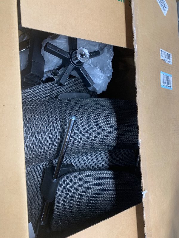 Photo 1 of Ergonomic Office Chair, Breathable Mesh with Adaptive Lumbar Support, 3D Headrest, Armrests, Retractable Footrest, and a Six-Position Adjustable Backrest, Black