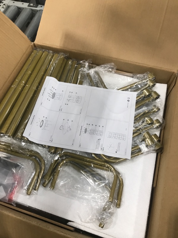 Photo 1 of ALLSTAND Rotating Bookshelf, 4 Tier Spinning Bookshelf Tower, 360° Display Unique Round Bookcase, Floor Standing Corner Revolving Bookshelf Storage Organizer for Small Spaces, Home Study Office, Gold