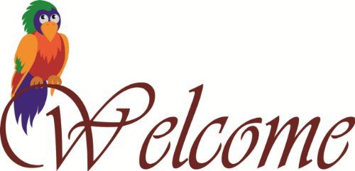 Photo 1 of 
Design With Vinyl Home Wall Decals - wecome Happy Parrot Sounds Removable Wall Sticker Home Decoration - Size: 14 in x 32 in