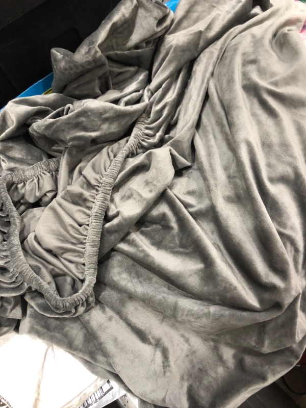 Photo 1 of  Home Truly Velvet Fitted Sheet Twin Size