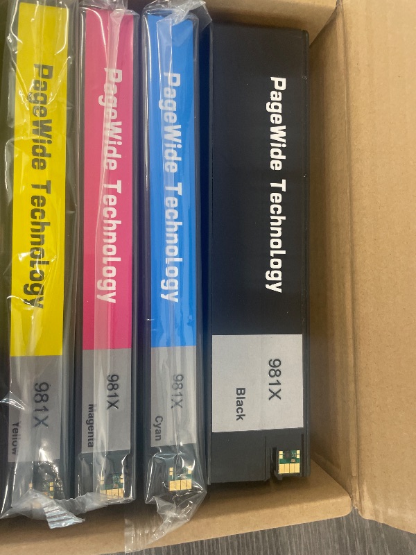 Photo 1 of Aulay Remanufactured 981X Ink Cartridge Black Color Replacement for HP 981X 981A for HP PageWide Enterprise Color 556, 556dn, 556xh, MFP 586, MFP 586z, MFP 586dn, MFP 586f (4 Pack)