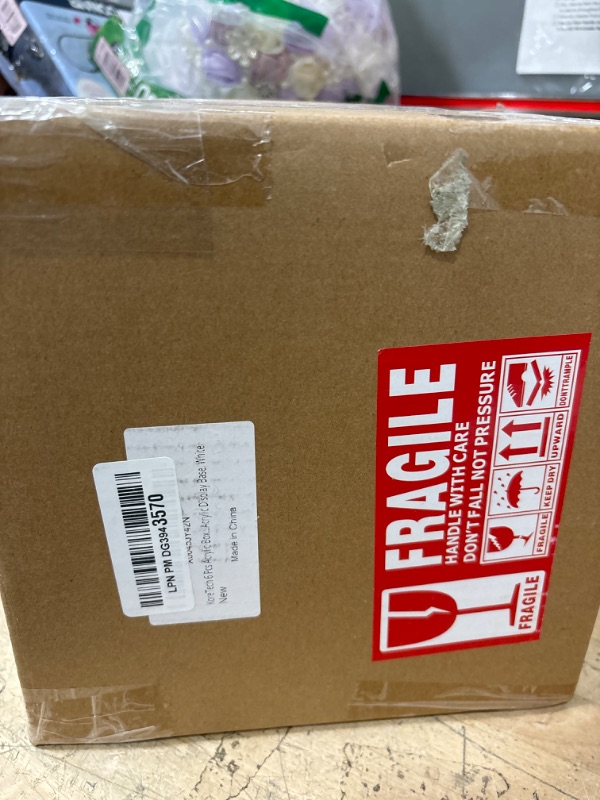 Photo 1 of koretech 6Pcs Buffet Risers, Food Risers for Buffet, Acrylic Boxes for Display Hexagon Riser Display Cases, Acrylic Display Base (White (Hex))