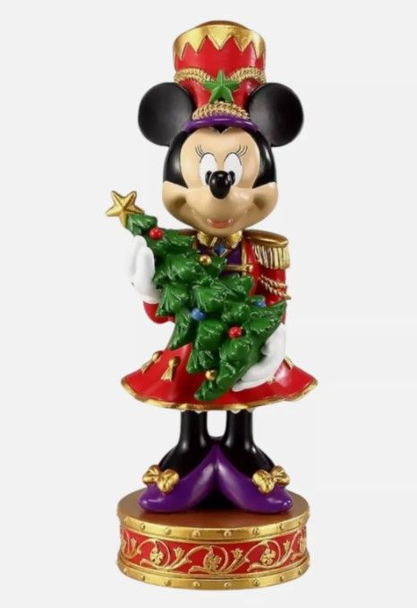 Photo 1 of (FAIR) Disney 15-in Minnie Mouse Nutcracker Christmas Decoration Tree Holiday New
