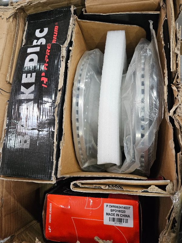 Photo 1 of A-Premium Front & Rear Drilled and Slotted Disc Brake Rotors + Ceramic Pads Kit Compatible with Select Ford Models - For F-150 2012 2013 2014 2015 2016 2017 2018 2019 2020, 12-PC Set