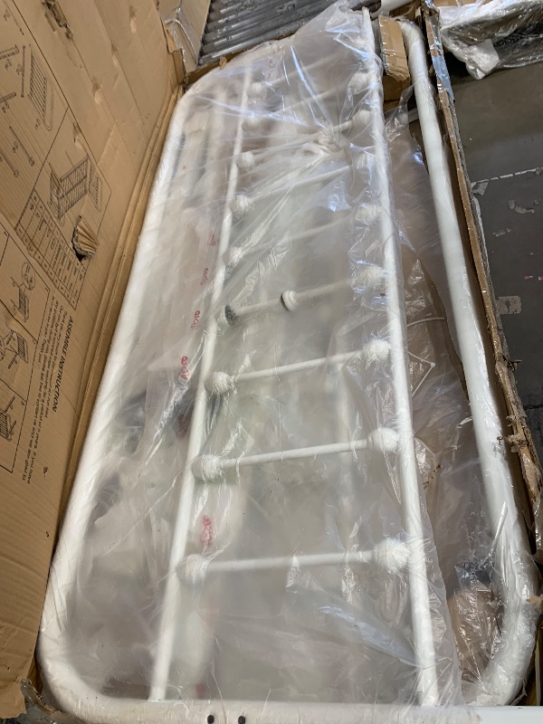 Photo 2 of ***PARTS ONLY***YALAXON Vintage Sturdy Queen Size Metal Bed Frame with Headboard and Footboard Basic Bed Frame No Box Spring Needed (White, Queen)