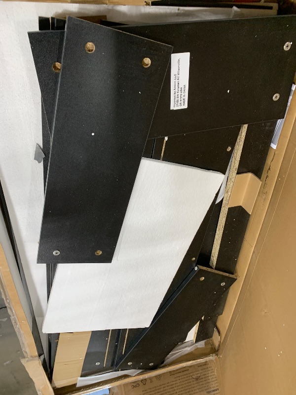 Photo 1 of HOMCOM Modern Bar Table Counter Height Dining Table with 3 Storage Shelves for Kitchen, Dining Room, Living Room, Black