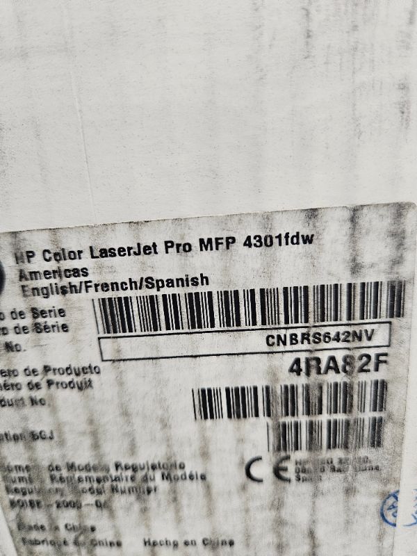 Photo 1 of HP Color LaserJet Pro MFP 4301fdw Wireless Printer