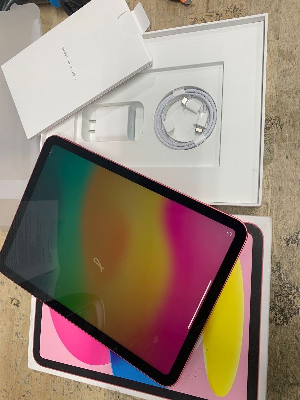 Photo 2 of Apple iPad (10th Generation): with A14 Bionic chip, 10.9-inch Liquid Retina Display, 64GB, Wi-Fi 6, 12MP front/12MP Back Camera, Touch ID, All-Day Battery Life – Pink