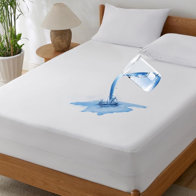 Photo 1 of  BEDSURE Zippered Queen Mattress Encasement - Waterproof Mattress