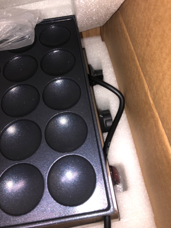 Photo 1 of 110V US Commercial 25PCS Mini Dutch Pancake Maker,950W Dutch Pancake Baker Machine,Non-stick Dorayaki Maker, Dutch Poffertjes Grill,Stainless Steel, Breakfast, Snacks, Desserts