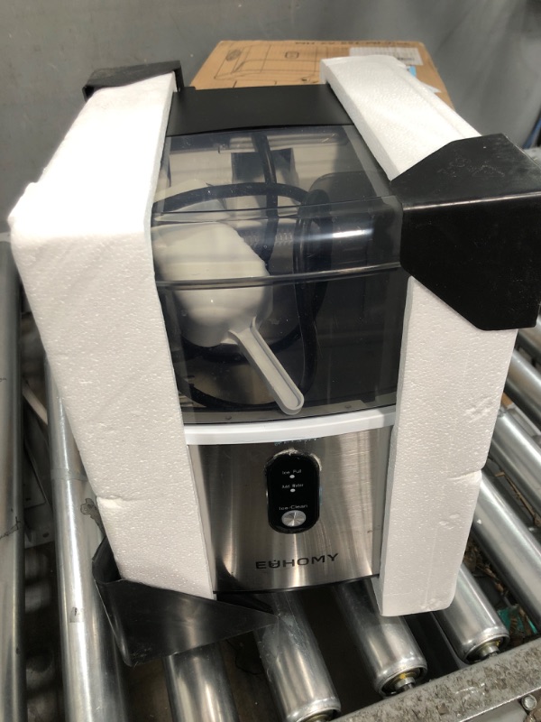 Photo 1 of EUHOMY Nugget Ice Makers Countertop, Pebble Ice Maker Machine with 34lbs/24H Soft Ice, Self-Cleaning Sonic Ice Maker with Ice Scoop&Basket, Pellet Ice Maker for Home/Kitchen/Office(Stainless Steels)