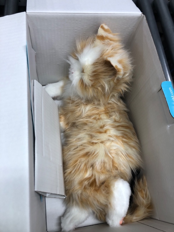 Photo 1 of JOY FOR ALL Companion Pet for Seniors - Lifelike Animatronic Cat - Realistic Soft-Touch Fur & Purring - Therapy Stuffed Animal - Toy for Alzheimer's & Dementia - Orange Tabby