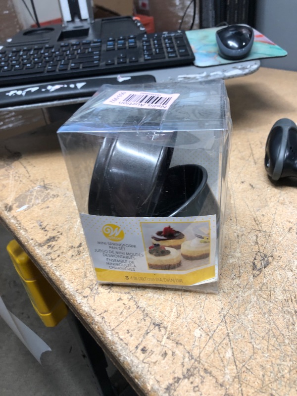 Photo 1 of Wilton 4-Inch Mini Springform Pans for Mini Cheesecakes, Pizzas and Quiches, 2-Piece Set, Steel