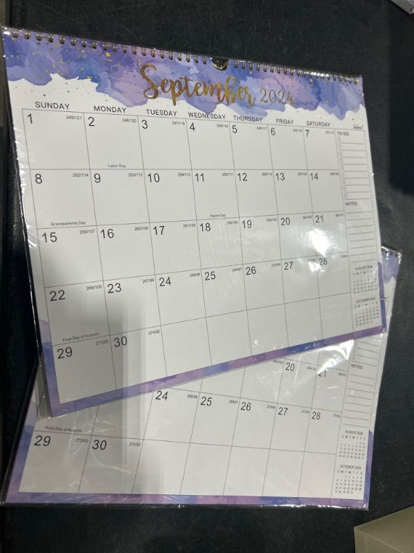 Photo 2 of 2025 Calendar - Monthly Wall Calendar 2025, 15" x 11.5", January 2025 - December 2025, 2025 Wall Calendar with Twin-Wire Binding, Large Blocks and Julian Dates, Perfect Organizer for Home & Office 2 Pack