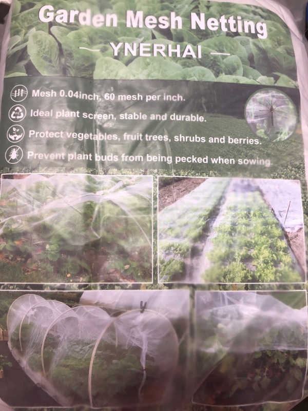 Photo 2 of 10 * 50FT Garden Mesh Netting Barrier, Ultra Fine Plant Netting for Garden Protection, Garden Net Fruit Tree Netting for Vegetable Blueberry Bushes Plant Row Cover Screen Protection