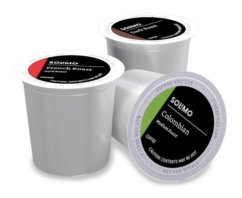 Photo 1 of Amazon Brand - Solimo Coffee Pods, Assorted pack (French, Dark, Colombian), Compatible with Keurig 2.0 K-Cup Brewers, 100 Count -- EXP APR 2025