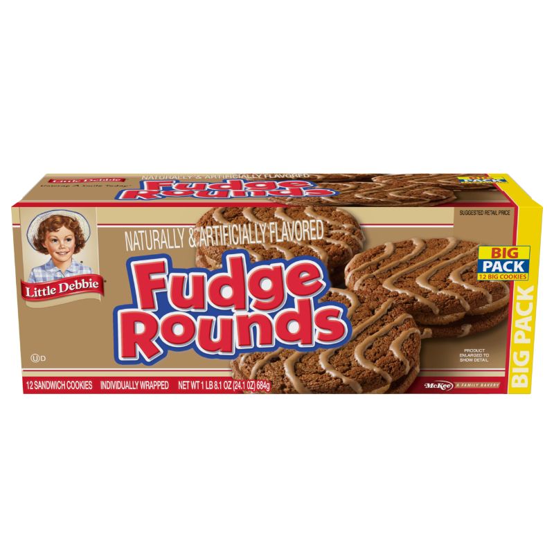 Photo 2 of 2 Pack Little Debbie Fudge Rounds Big Pack, 24.1 OZ Box BB 10/10/2024