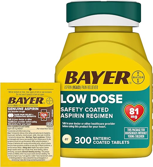 Photo 1 of Bayer Asprin Pain Reliever Tablets, 81 mg - 300 count2025