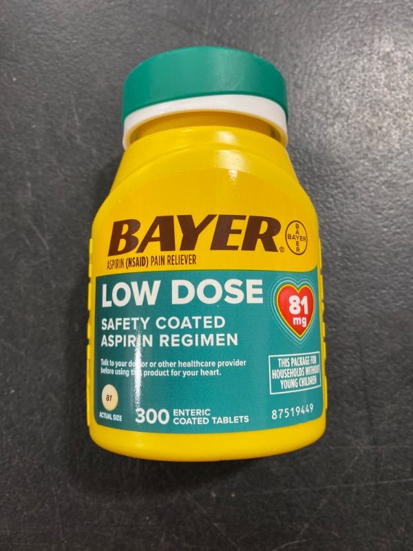 Photo 1 of Bayer Asprin Pain Reliever Tablets, 81 mg - 300 count2025