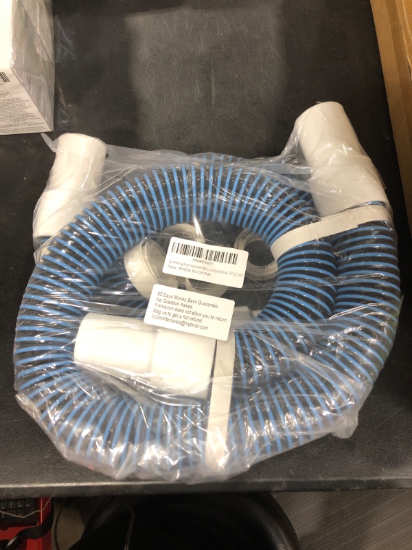 Photo 2 of 1 1/2" 3Ft Pool Filter Hose for Above Ground, Pool Pump Hoses with Kink-Free Swivel Cuff for Inground Pools, Heavy-duty Replacement Filter Hoses with 2 Clamps, 2 PTFE Tapes, 2 Set