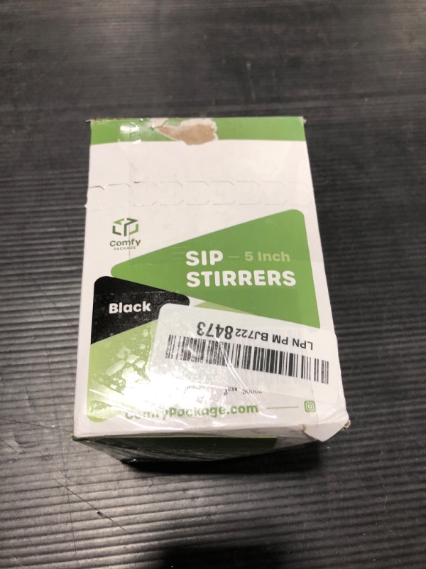 Photo 3 of [1000 Count - 5 Inch] Sip Stirrers/Straws - Disposable Stir Sticks for Coffee & Cocktail - Black