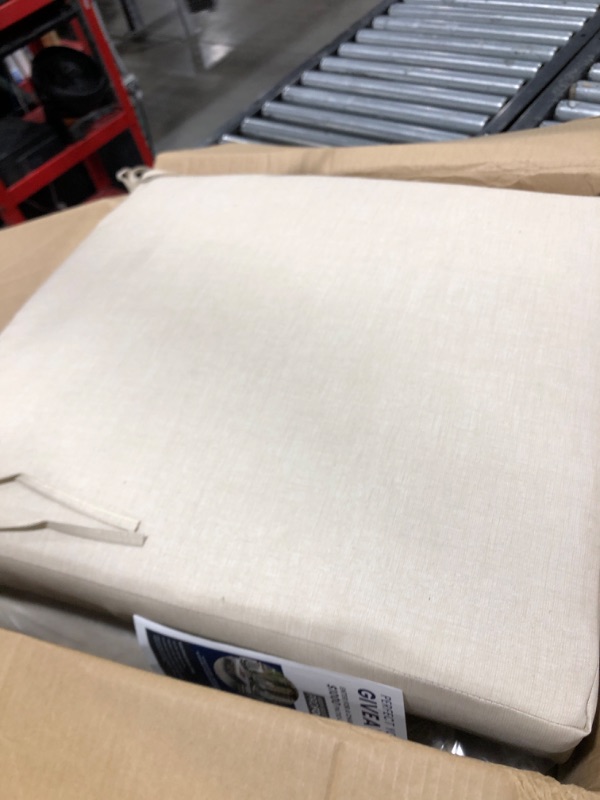 Photo 1 of Arden Selections Outdoor Deep Seat Cushion Set, 22 x 24, Rain-Proof, Fade Resistant 22 x 24, Tan Leala 24 x 22 Tan Leala