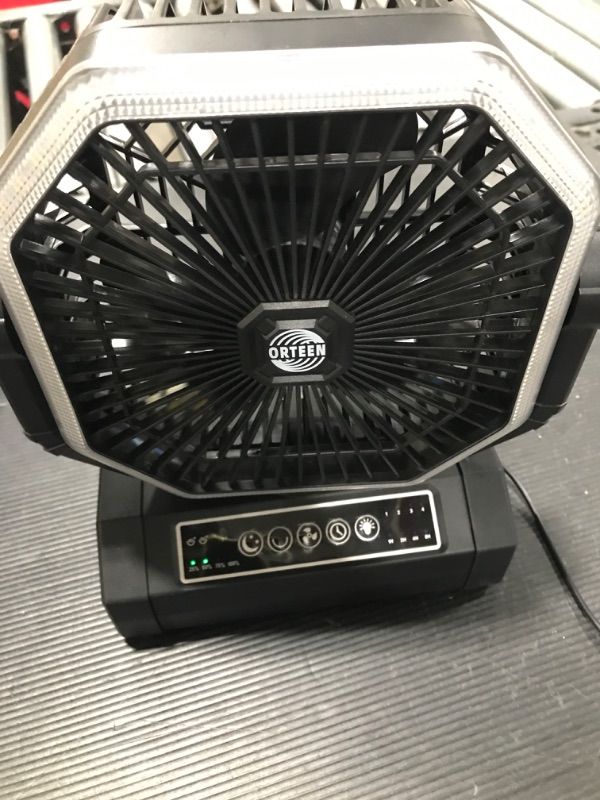 Photo 1 of Portable Rechargeable Fan - 9-Inch Camping Fan with Light - 60Hrs 20000mAh Battery Operated Fan for Camping - Outdoor - Tent Fan with Remote, 4 Speeds, 4 Timing, Shaking Head Camp Fan for Tent