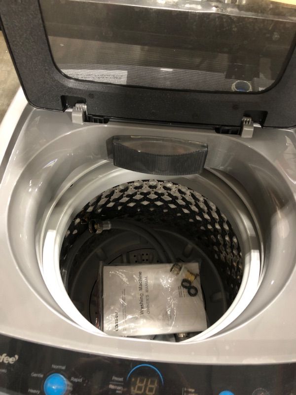 Photo 5 of 0.9 Cu. Ft. Compact Portable Top Load Washer in Gray