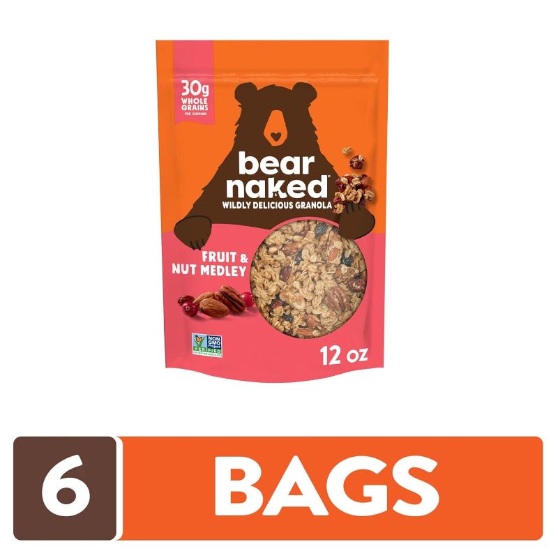 Photo 1 of Bear Naked All Natural Granola, Fruit and Nut, 12-Ounce Pouches ( Pack of 6)