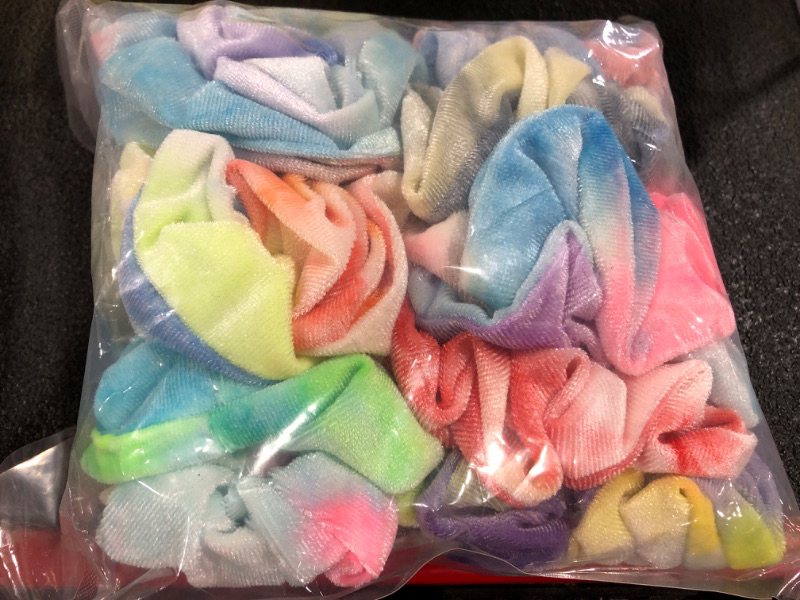 Photo 1 of 12 Velvet Scrunchies, Bulk Hair Accessories for Women, Girls Party Favors, Big Scrunchies for Thick Hair and Teens, Wholesale Resale Items