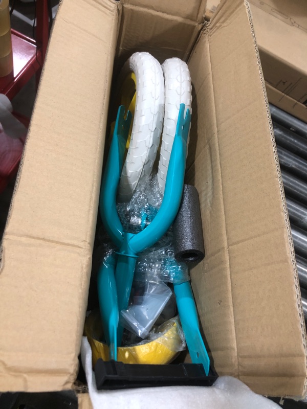 Photo 1 of 11 inch Kids Balance Bike for Over 3 Years Old Children, Adjustable Heights, Carbon Steel & PE Tires, Light Blue
