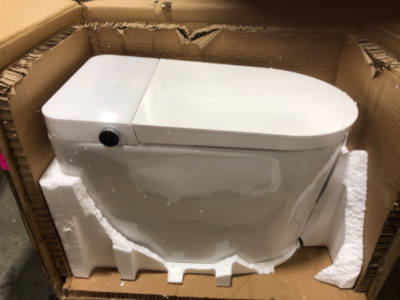 Photo 2 of ARRISEA Auto-Open/Close Lid Tankless Smart Toilets with Bidet Built in, Auto Flush, Adjustable Warm Water Washing, Instant Heated Bidet Seat, Dryer, Modern One-piece Bidet Toilet with Night Light