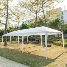 Photo 1 of 10 ft. x 30 ft. White Wedding Party Canopy Tent Outdoor Gazebo with 5 Removable Sidewalls
