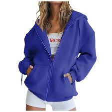 Photo 1 of ATLANLION Women's Zip Up Hooded Sweatshirts Fleece Hoodies Casual Soft Cotton Lightweight with Deep Pocket S-2XL