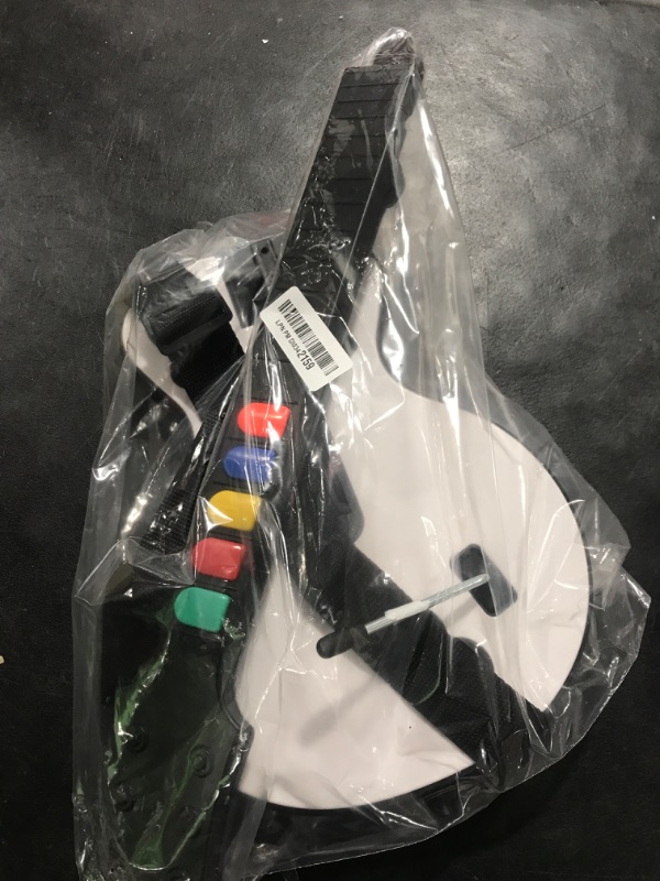 Photo 2 of DOYO Guitar Hero Guitar for PlayStation 3 and PC, Wireless White Guitar Controller with Strap for Clone Hero, Rock Band and Guitar Hero Games (5 Buttons)